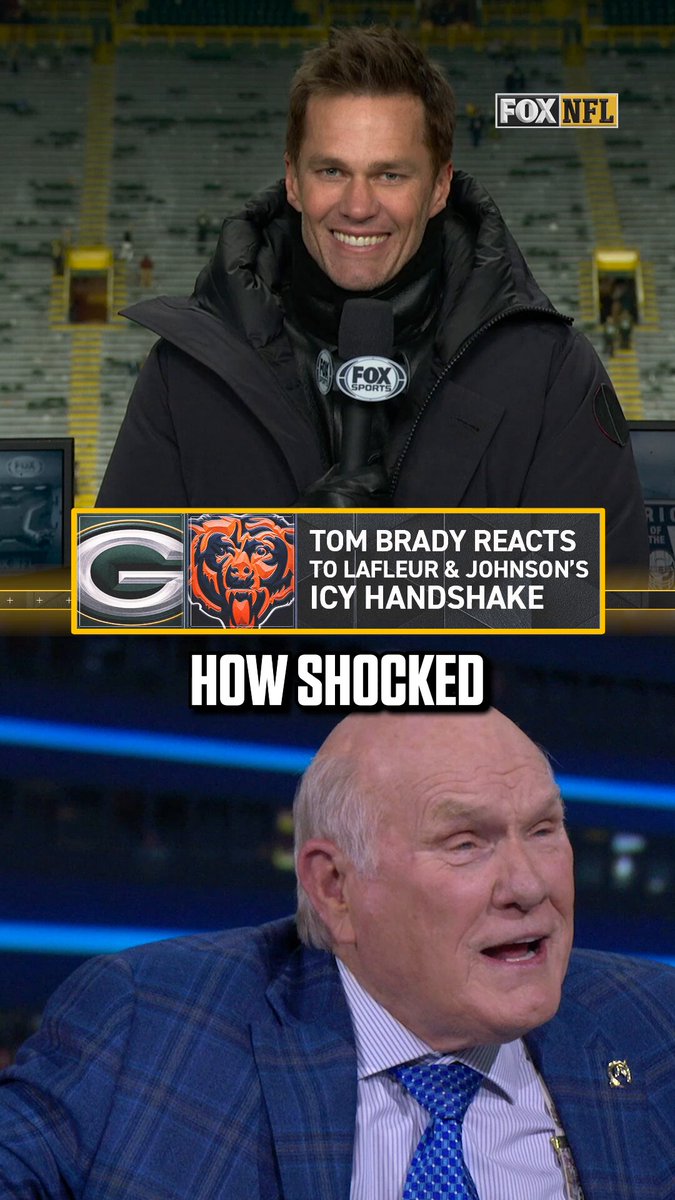 It looks like @TomBrady wasn't too surprised at the icy handshake between Matt LaFleur and Ben Johnson after tonight's game 🥶 