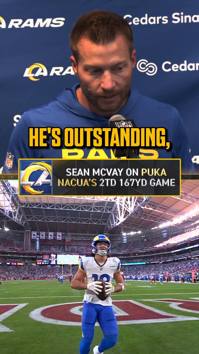 "He's a freaking stud!"

Sean McVay talks about Puka Nacua's dominant performance in Arizona 