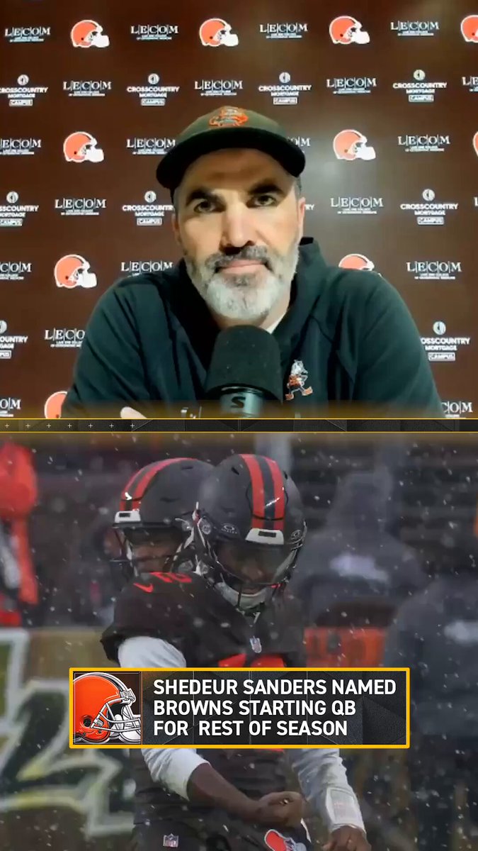 “He has constantly and consistently gotten better in each one of these games.”

#Browns HC Kevin Stefanski on naming Shedeur Sanders their starting QB for the remainder of the season ⬇️ 