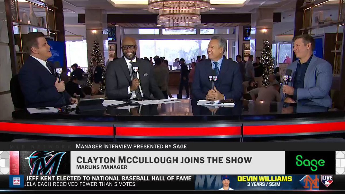 "The more conversations we had, it would lead to better results."

@Marlins manager Clayton McCullough details their intriguing pitch-calling strategy 👀

MLB Network + @SageUSAmerica 