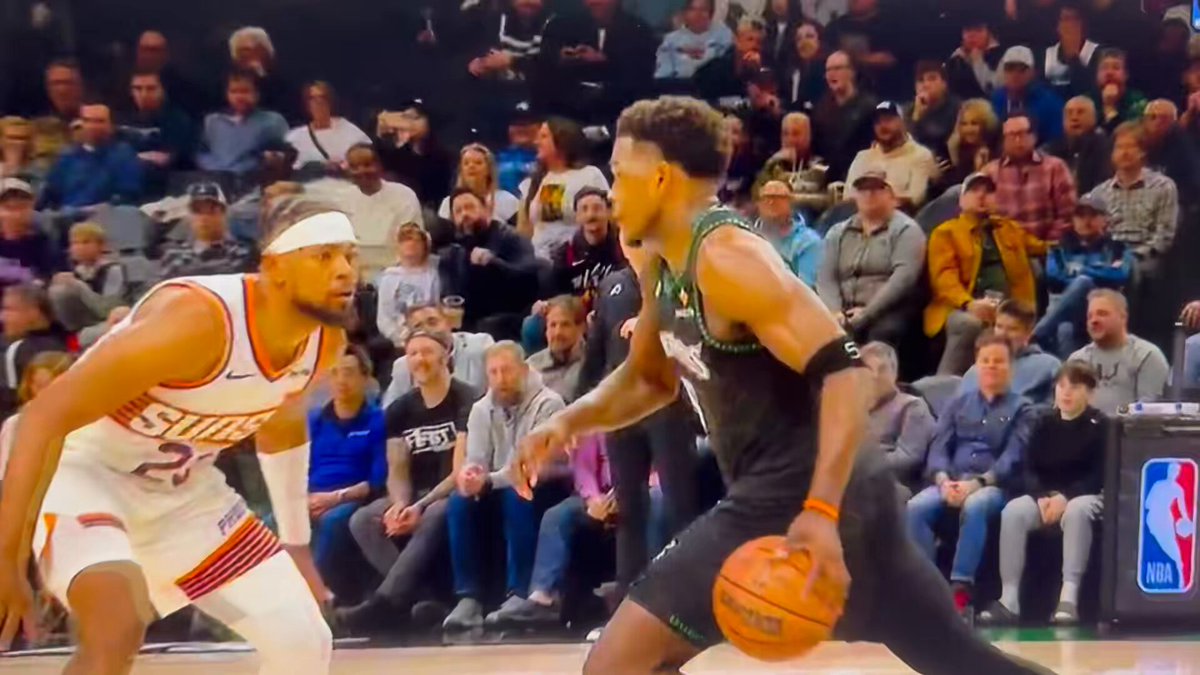 Folks dont think Anthony Edwards gets enough foul calls because he doesn't do what SGA does. That's not the case, and the key to this not being a shooting foul is when the gather happens on a player who is moving. It's really close but refs deemed contact starts before the gather 