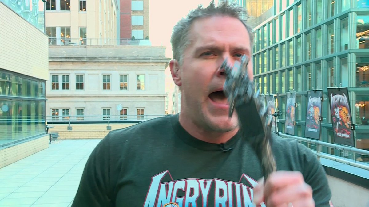 "Not today! Get off me!" - @KyleBrandt 

Cam Ward is bringing the #AngryRuns Scepter back to the @Titans! 😤 (by @LiquidDeath) 