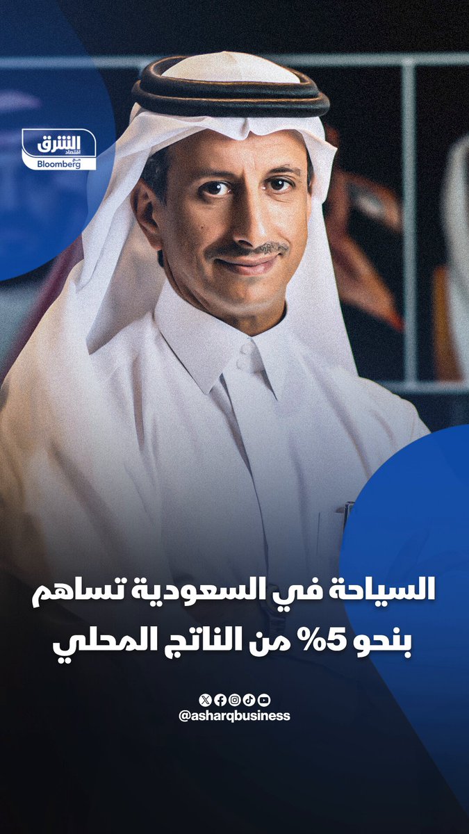 وزير السياحة السعودي، أحمد الخطيب: السياحة في المملكة ساهمت بنحو 5% في الناتج المحلي العام الماضي. تابعوا اقتصاد الشرق للمزيد 