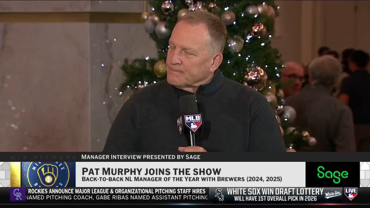 “He's special, man. He's really special.”

- Pat Murphy on @Brewers rising star Jackson Chourio

MLB Network + @SageUSAmerica 