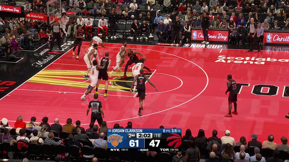 OG Anunoby getting the job done on both ends of the floor!

Knicks in control at halftime.

Knicks/Raptors on Prime 
🏆 Winner faces ORL in Semifinals in Vegas 