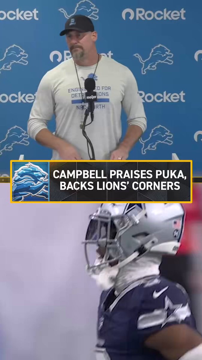 Lions HC Dan Campbell had nothing but good things to say about Puka Nacua heading into this Sunday’s matchup against the Rams at SoFi 🤝 
