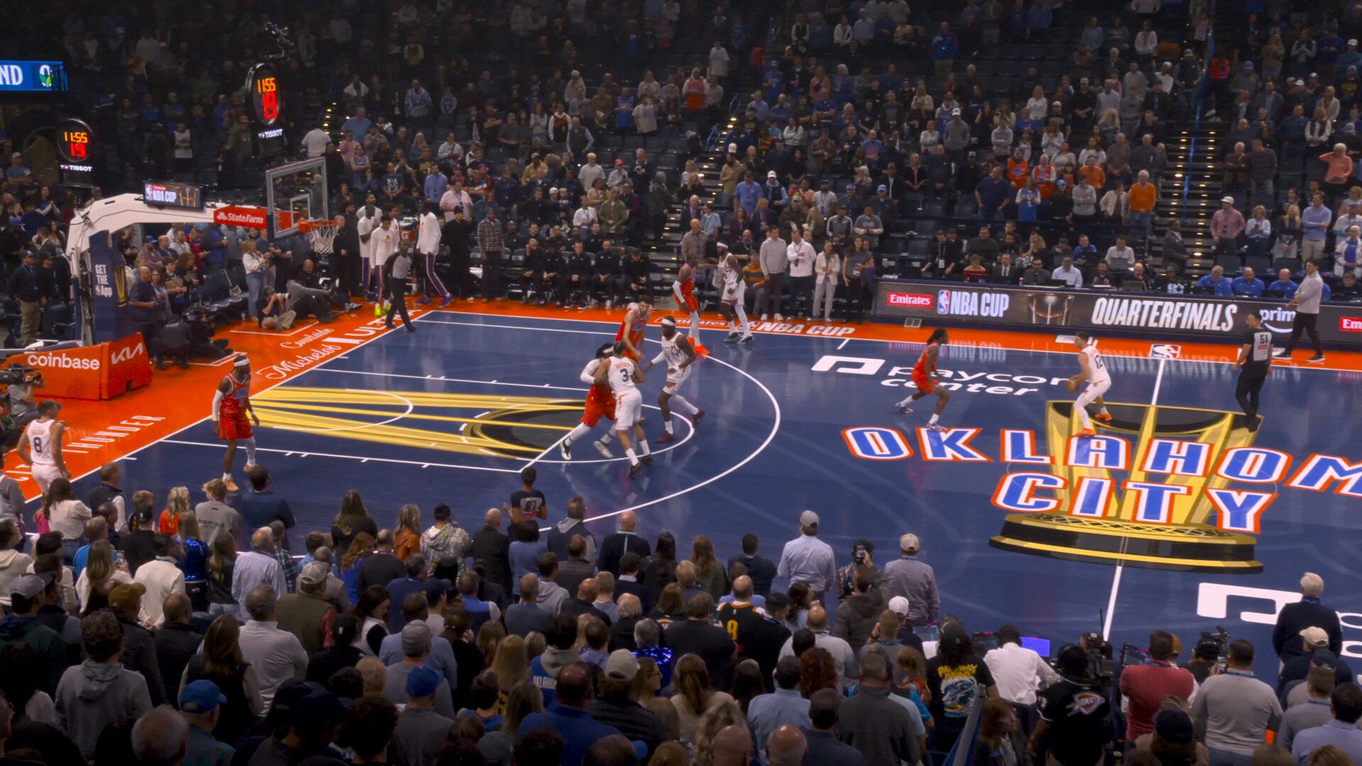 Cason Wallace opens in Cason Wallace fashion!

Steal &amp; score to start OKC/PHX @emirates NBA Cup quarterfinals on Prime