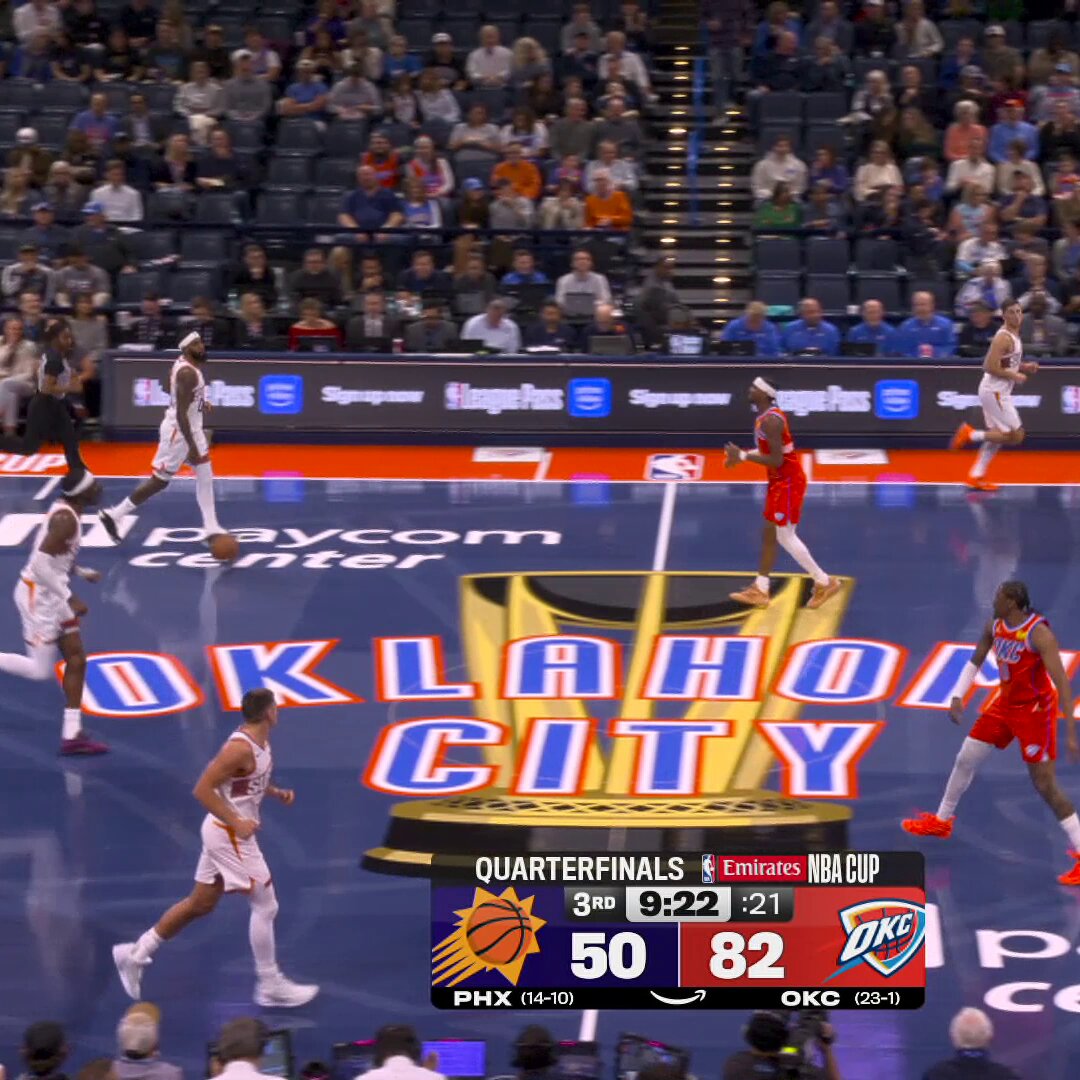 20 points in 96 straight games.

SHAI. IS. A. MACHINE.

OKC seeks the @emirates NBA Cup semis and 16 straight wins... watch here: