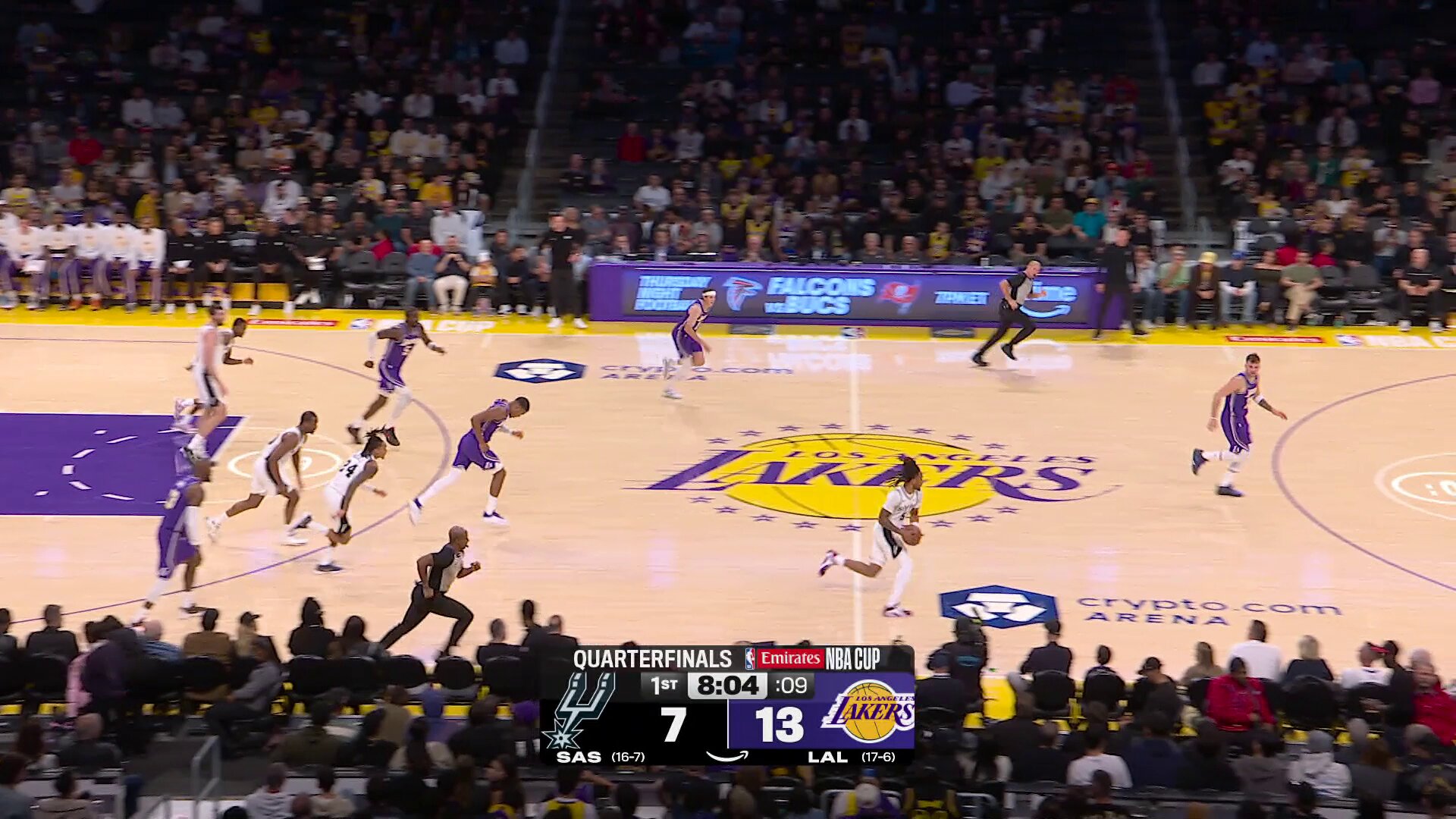 7 quick for Stephon Castle!

SAS/LAL on Prime... winner faces OKC in Semifinals in Vegas