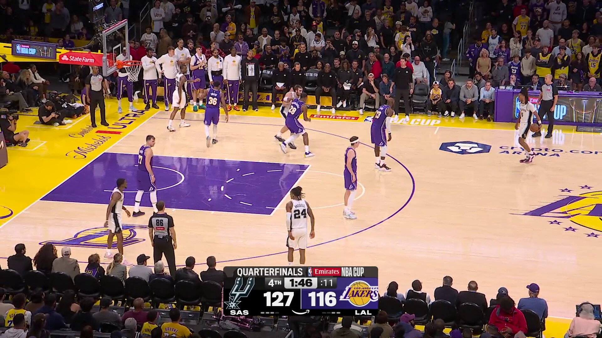 30 FOR STEPH CASTLE.

Spurs back in control seeking a Vegas berth!