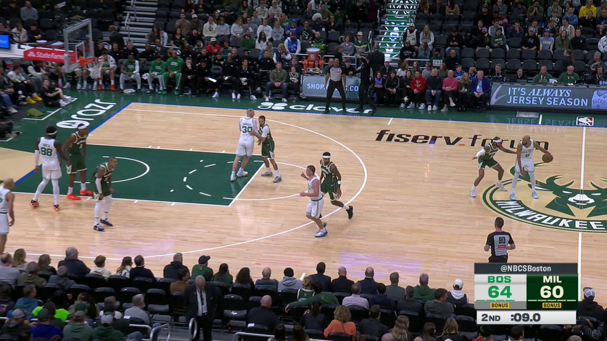 JORDAN WALSH CANNOT MISS 🎯

7-7 FGM. 3-3 3PM. 18 PTS. 

Boston leads Milwaukee at halftime! 