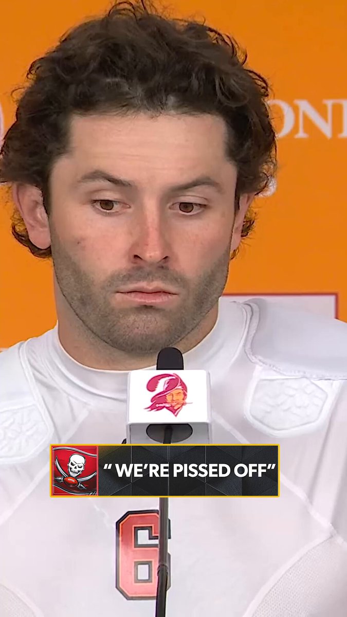 A frustrated Baker Mayfield after the Bucs' loss to the Falcons ⬇️ 