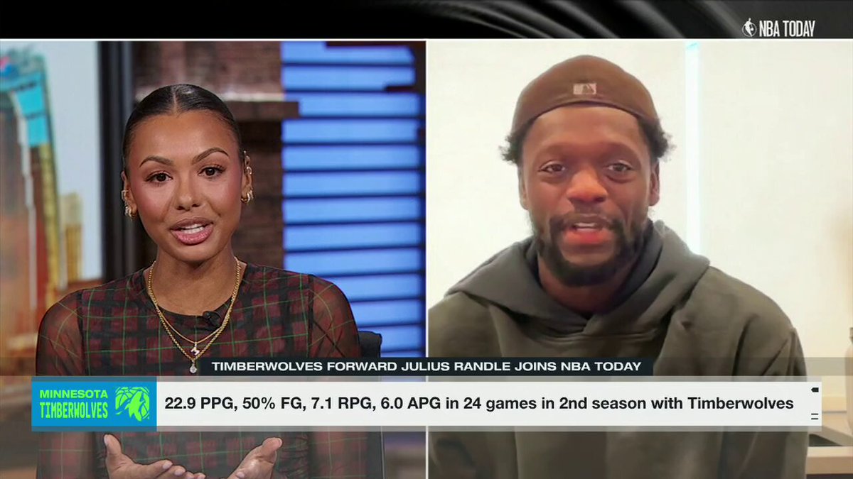 Timberwolves' forward Julius Randle joins NBA Today to break down how personal changes in Minnesota have taken his game to another level 📈

(via @malika_andrews) 