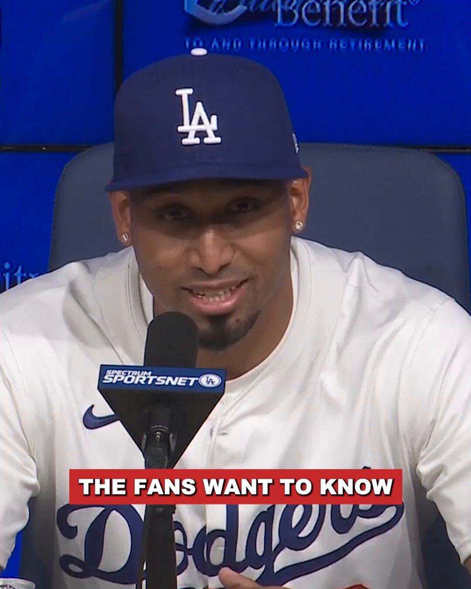 Edwin Díaz confirms that he's bringing his iconic entrance song with him to Los Angeles! 🎺  