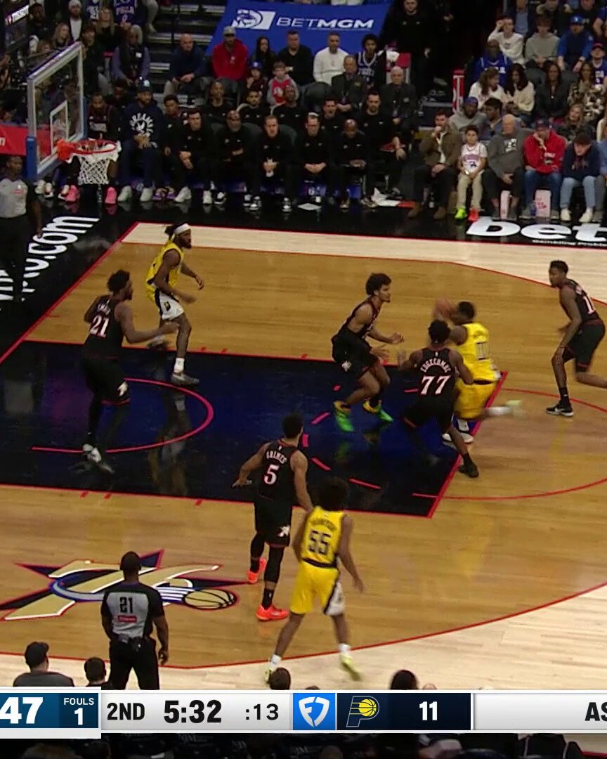 count it 💪

great ball movement leads to a tough Andrew Nembhard and-one. 