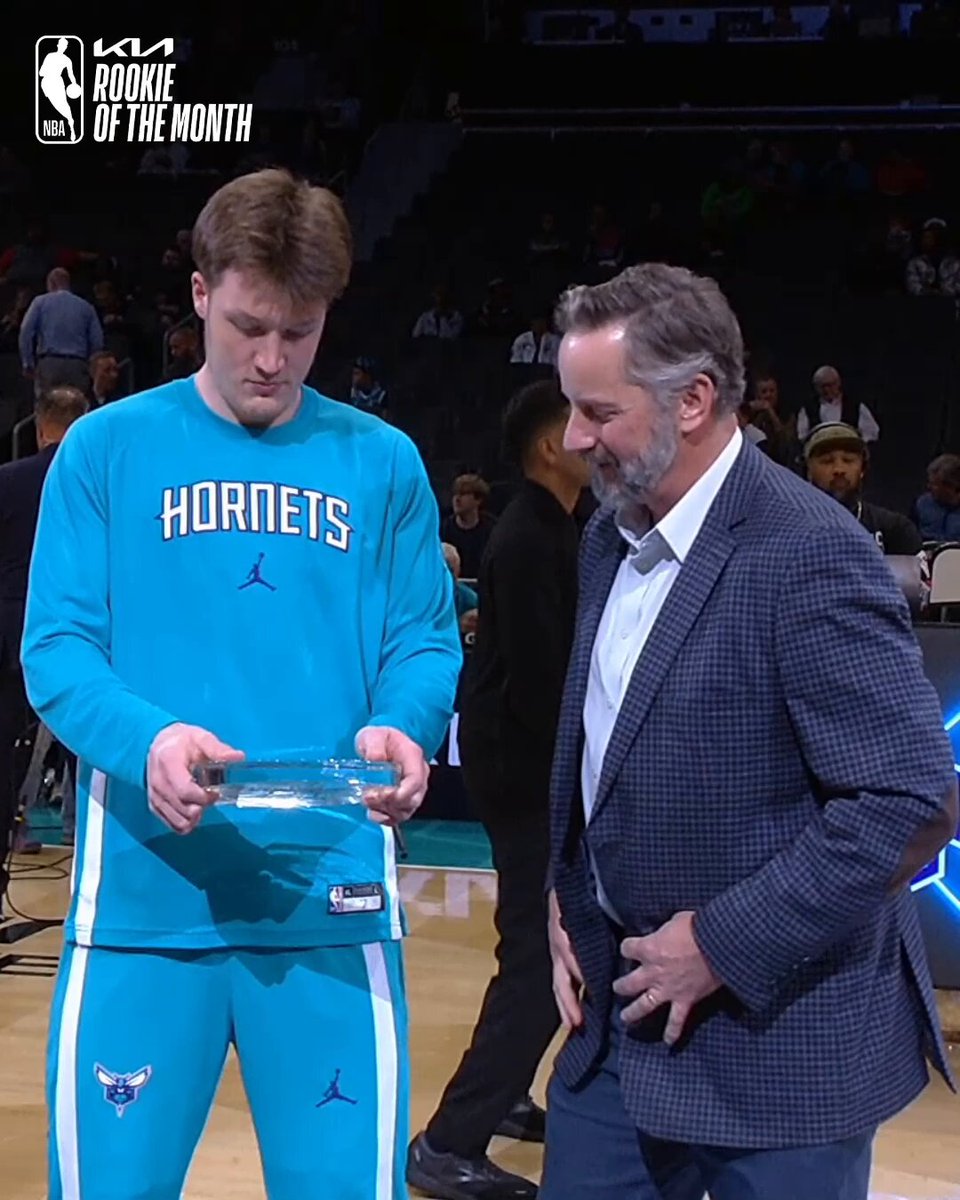 Got the hardware 😤 Congratulations to your @Kia Eastern Conference Rookie of the Month for Oct/Nov!

#HiveMentality | @Kon2Knueppel 