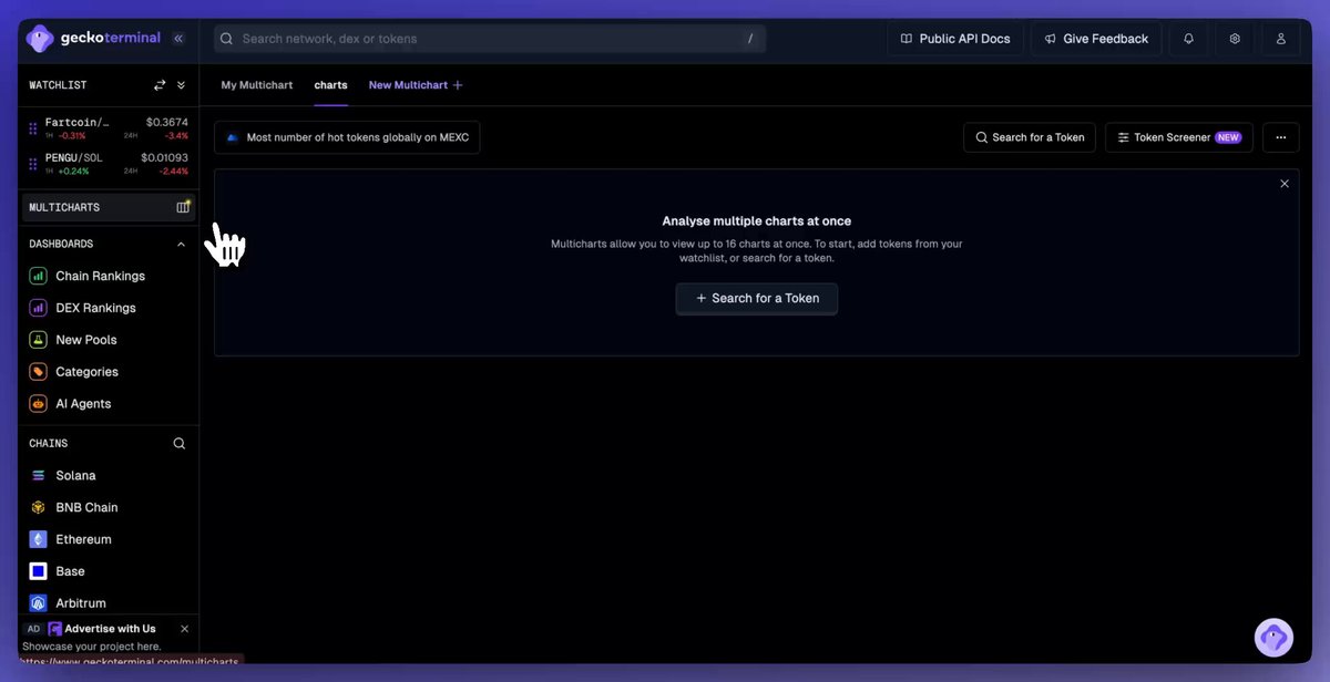 🦎COINGEKO-T: "Monitora i tuoi token in tempo reale con Multicharts per massimizzare i tuoi guadagni"