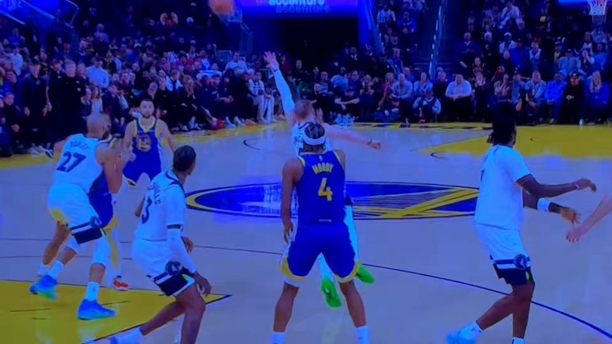 A shot so good, even Anthony Edwards had to enjoy it despite it going against his own team 