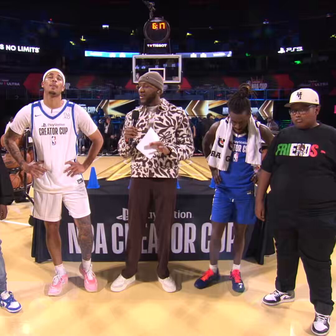 The quarter-break challenge presented by @PlayStation just hits different. 

Watch the @Playstation Creator Cup on NBA YouTube: