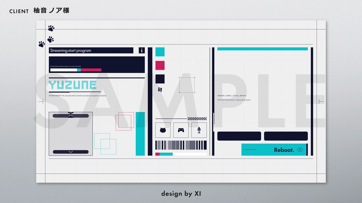 お知らせ】 柚音ノア様（@yuzuuuune）の配信デザイン一式、宣伝用画像