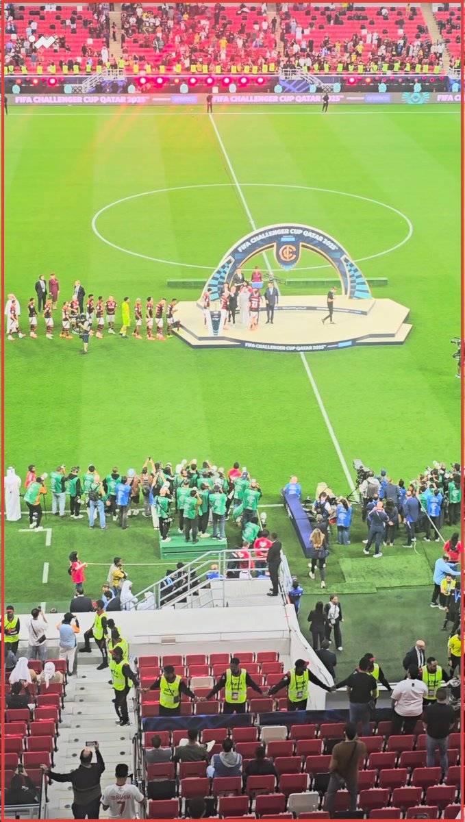 مراسم تتويج فلامينغو أبطالا لكأس التحدي بسلسلة انتركونتيننتال على حساب بيراميدز المصري في قطر 