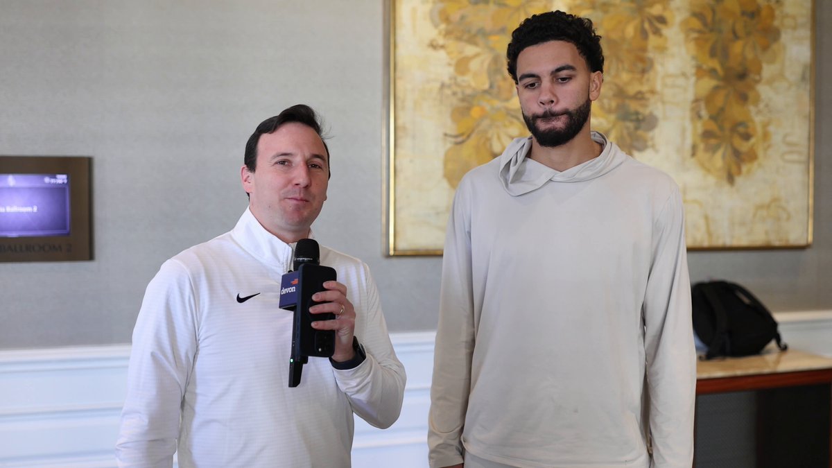 Locked in & ready to compete 🔒

Check in with @ajaymitchell09 and @NickAGallo ahead of tonight's matchup in Vegas 🎙️ 