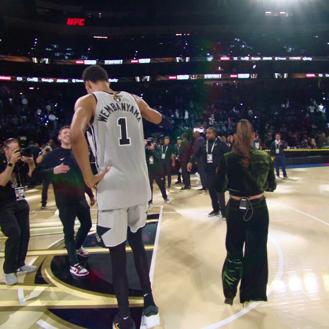 Quarterfinals W: ✅
Semifinals W: ✅
Championship: ???

Wemby and the @spurs will play Jalen Brunson and the Knicks in the @emirates NBA Cup Championship on Tuesday (12/16) at 8:30pm/et on Prime! 