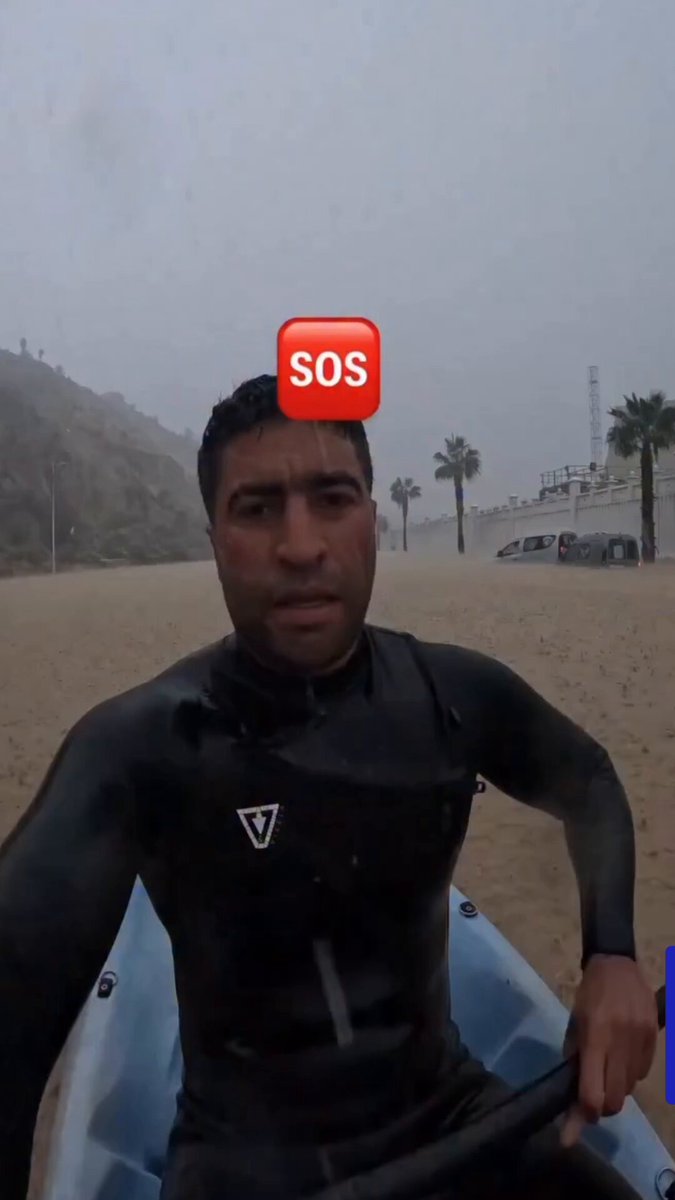 سيول جارفة جراء التساقطات الغزيرة بآسفي #المغرب 