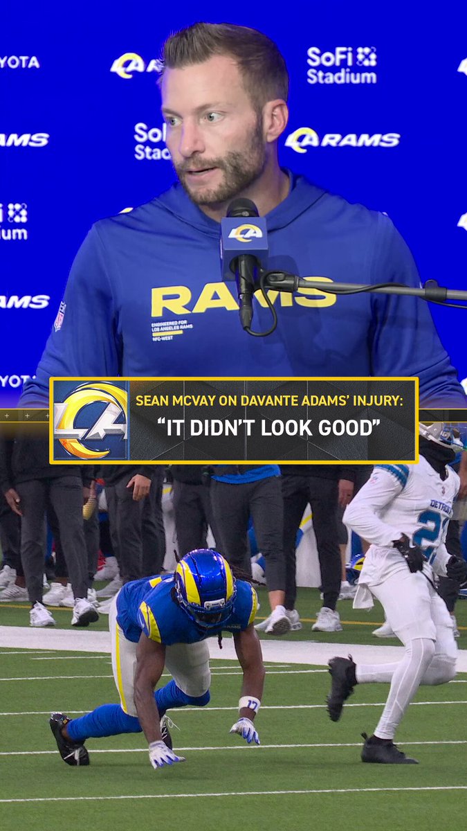 The latest on Rams WR Davante Adams' injury from HC Sean McVay. 