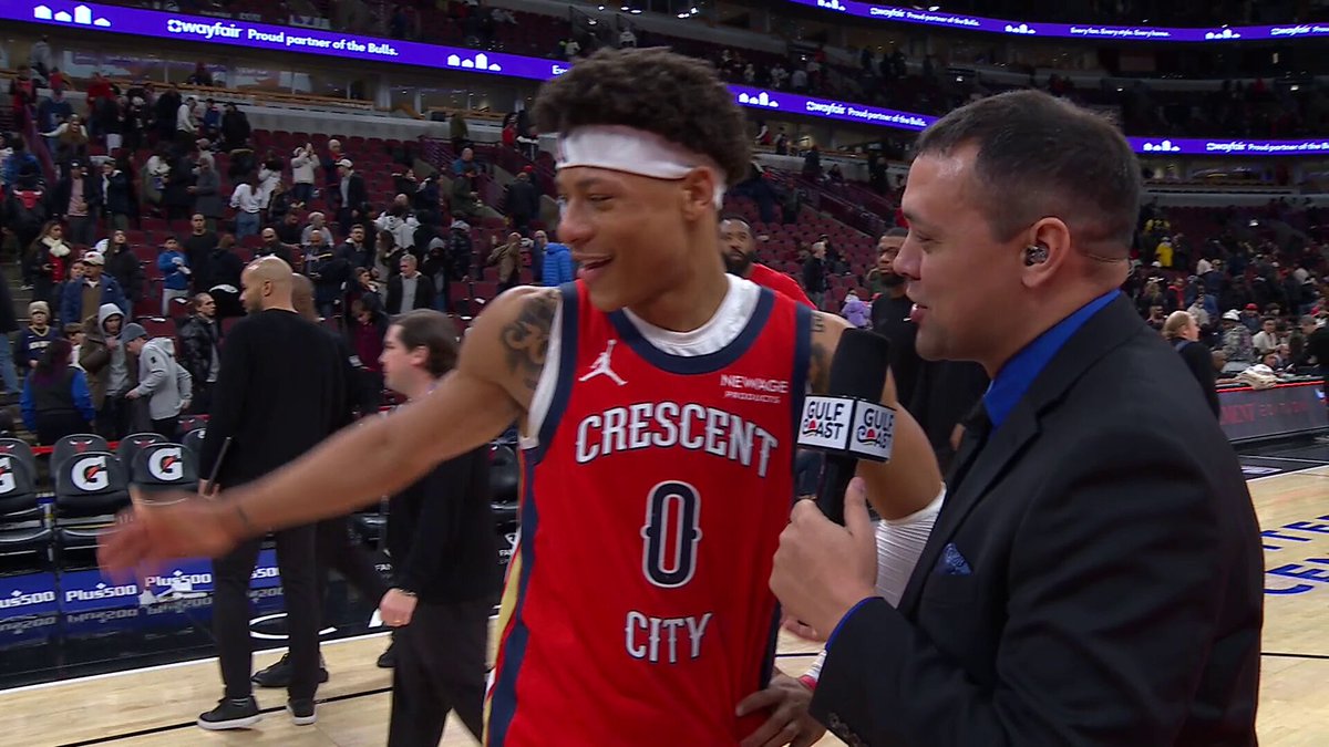 "It means a lot. Seeing your team behind you, supporting me the whole way. JP's been talking to me a lot ... it's been big for me."

Jeremiah Fears catches up with @_Andrew_Lopez after the W 