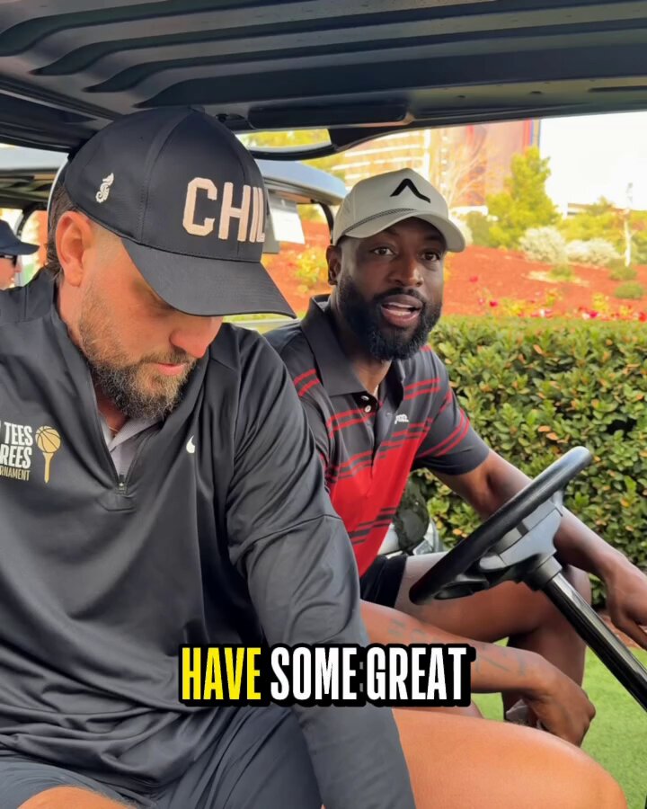 Dwyane Wade and Chandler Parsons were pure comedy at the NBA Tees & Threes Golf Tournament 🤣🤣🤣 
