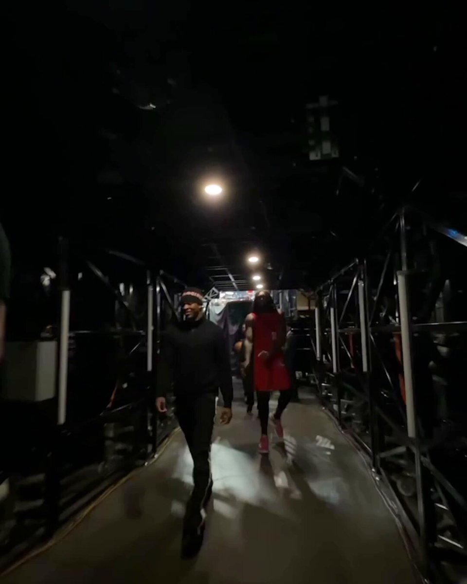 The guys showed out tonight. 

Walk off the court with the team after our win against the Warriors. 