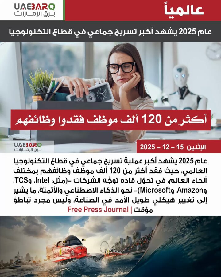 عام 2025 يشهد أكبر تسريح جماعي في قطاع التكنولوجيا العالمي | Free Press Journal 