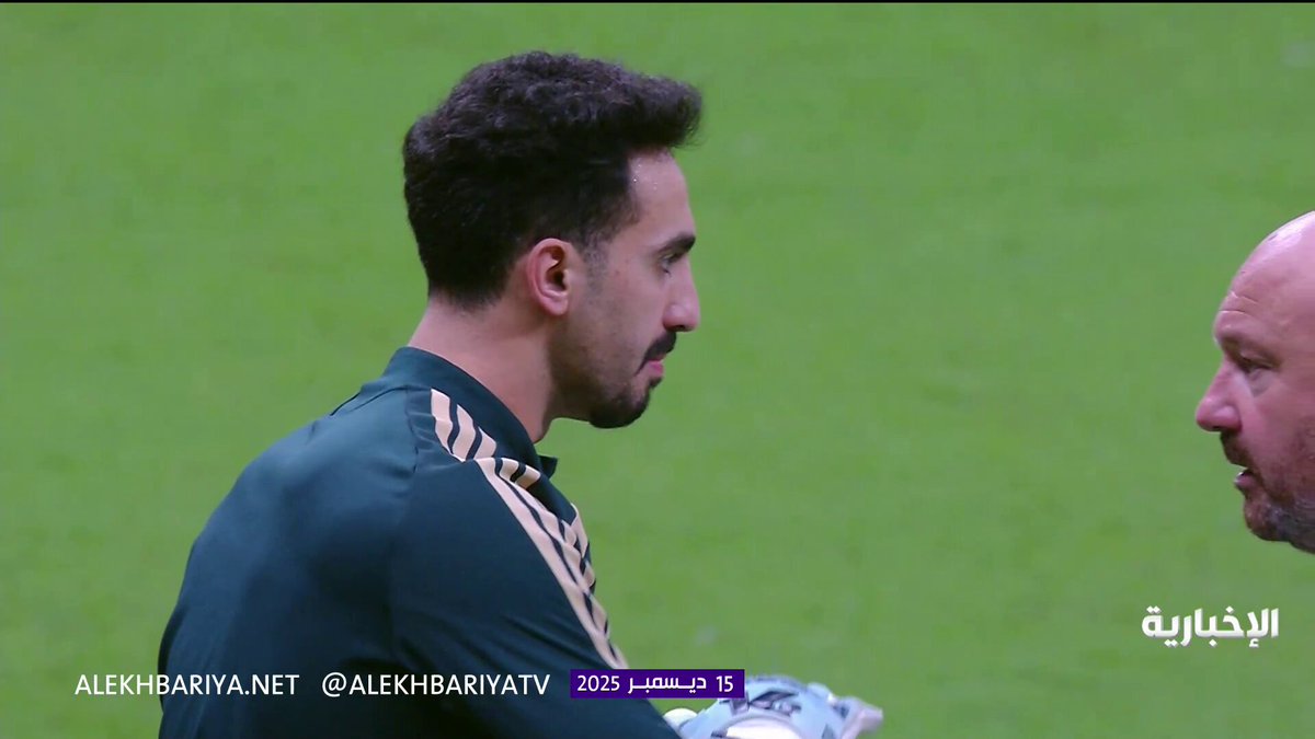 عمليات إحماء لاعبي #الأخضر_السعودي 