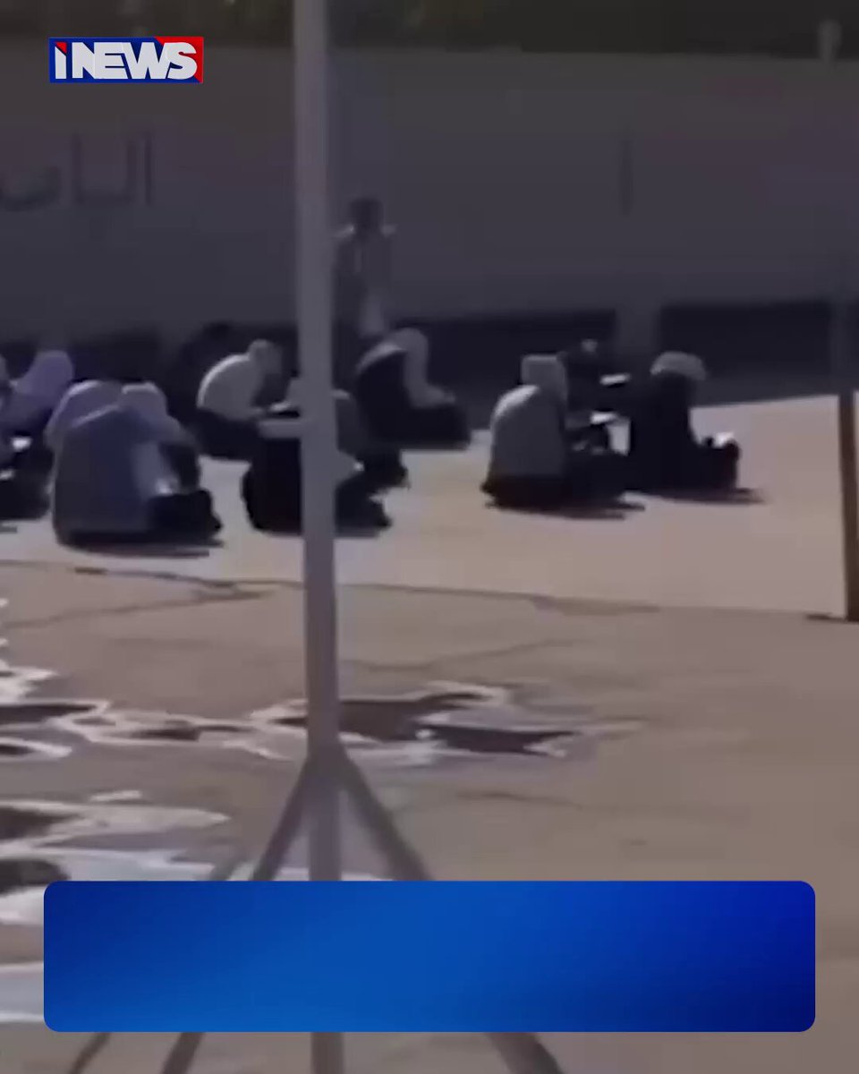 طالبات يفترشن الارض برغم البرد لاداء الامتحان في احد مدارس بابل بسبب الاكتظاظ ونقص المساحة ي نيوز ح.ع 