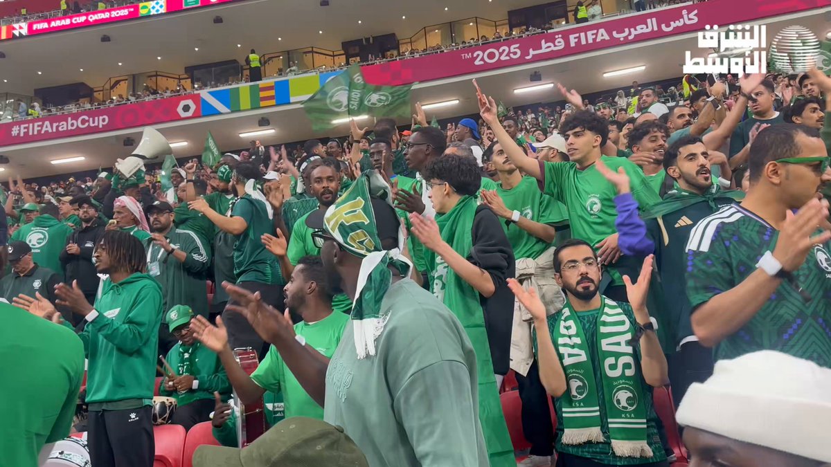 جماهير المنتخب السعودي تدعم الأخضر في مواجهة #الأردن 