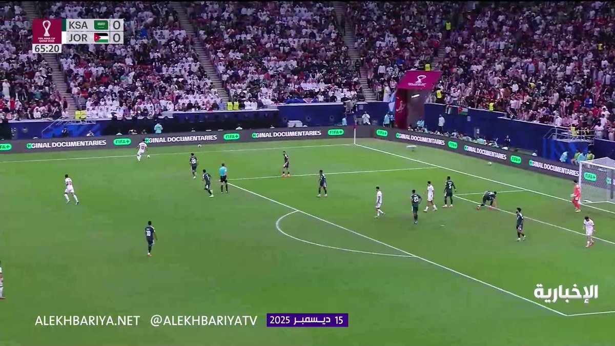 نزار الرشدان يفتتح التسجيل لصالح منتخب الأردن في شباك #المنتخب_السعودي 