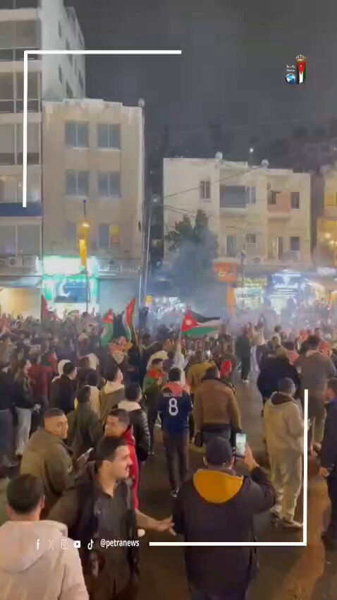تأهل تاريخي لمنتخب النشامى إلى نهائي كأس العرب يشعل الاحتفالات في شوارع المملكة #بترا 