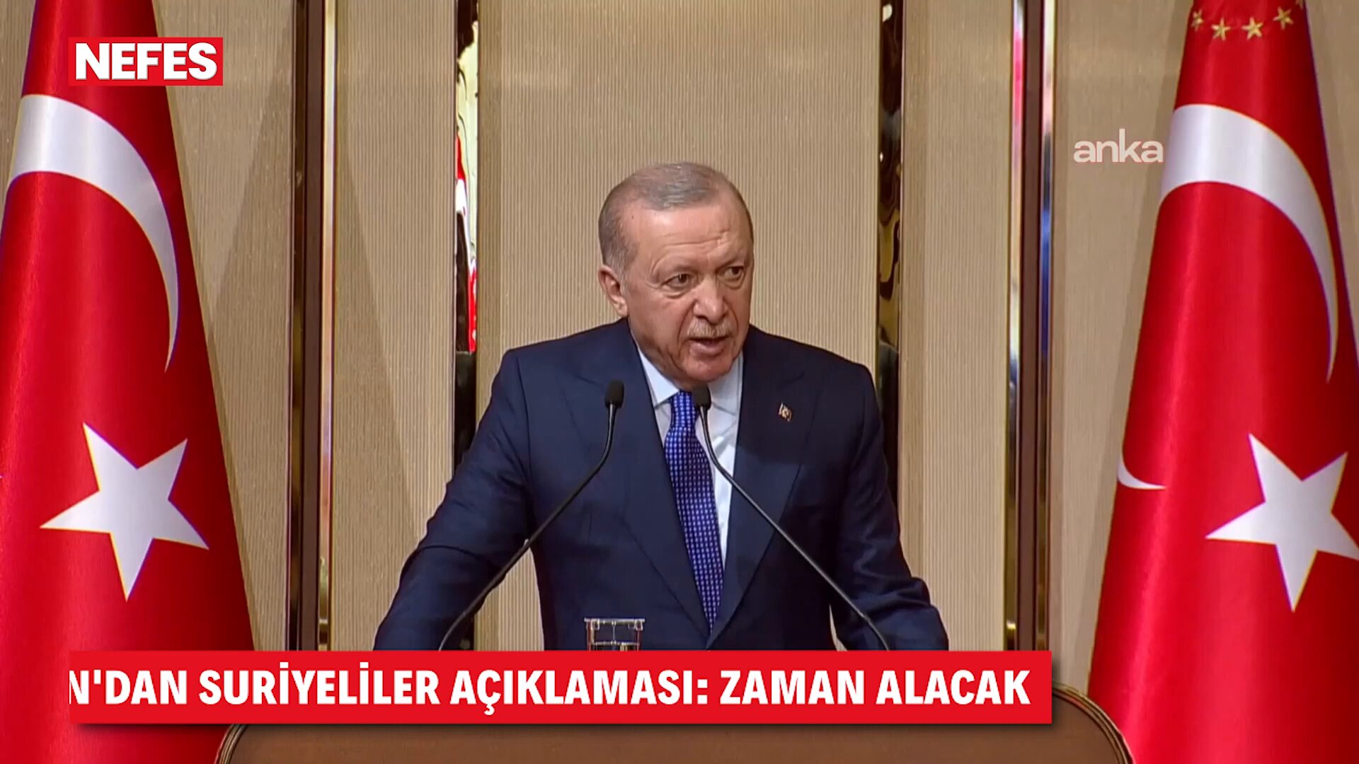 Cumhurbaşkanı Erdoğan:

"Esad rejiminin devrilmesiyle Suriye'nin önünde tarihi bir fırsat kapısı aralandı."

"Kısa sürede ciddi bir mesafe alındı."

"Ülkemizden Suriye'ye dönenlerin sayısı 580 bini buldu."

"Gönüllü, güvenli, onurlu geri dönüşleri Suriye'deki huzur ortamı kalıcı