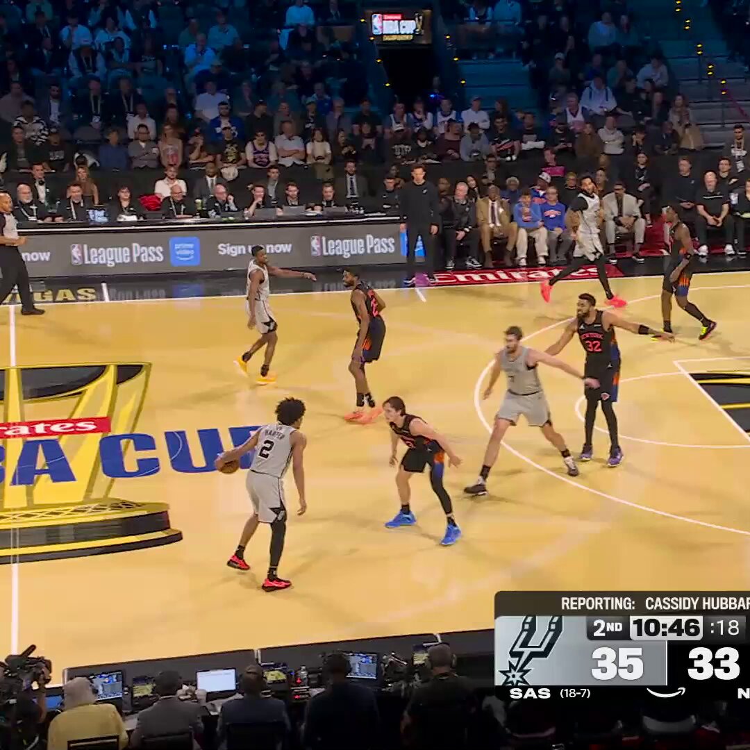 Dylan Harper shows off the shooter's touch 

Back-to-back triples for SAS in the 2Q of the @emirates NBA Cup Championship!

Watch here: