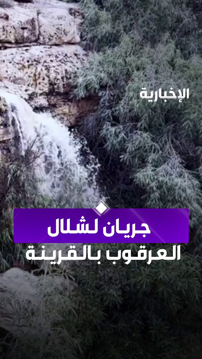 مشاهد لجريان شلال العرقوب بالقرينة. تصوير إبراهيم العويدي 