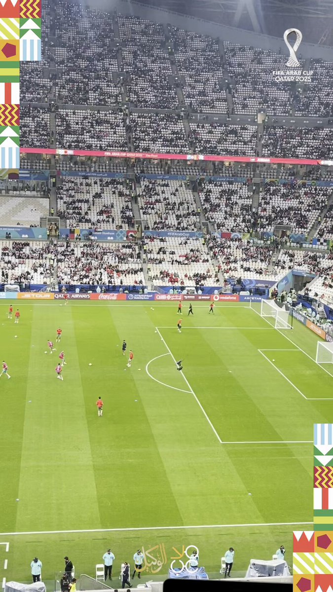 عملية الإحماء للنشامى قبيل المباراة النهائية #الاردن_المغرب 