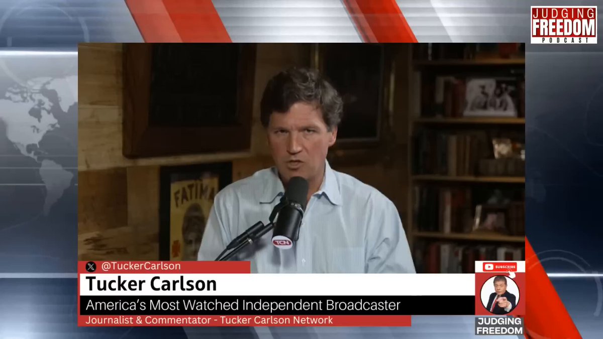 Tucker Carlson exposes Lindsey Graham for saying God will kill us if we do not support Israel.

T...