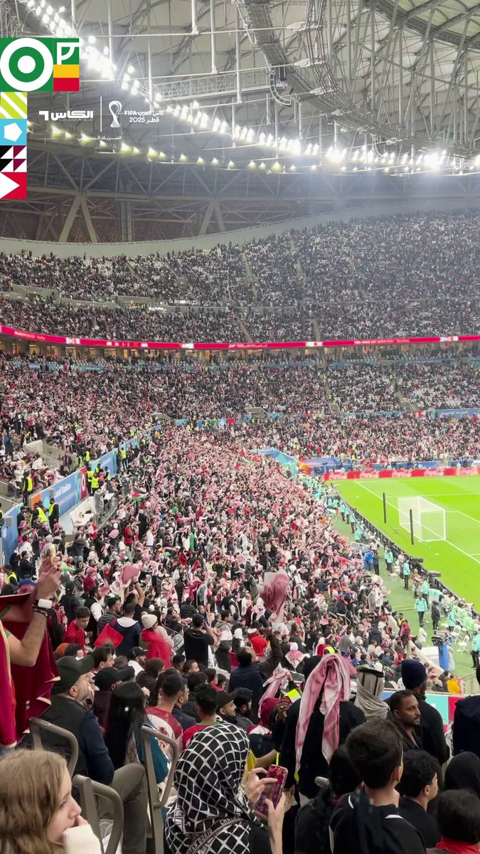 بالشماغ الأردني.. فرحة جماهير منتخب "النشامى" بهدف التعادل أمام المغرب #كأس_العرب2025 