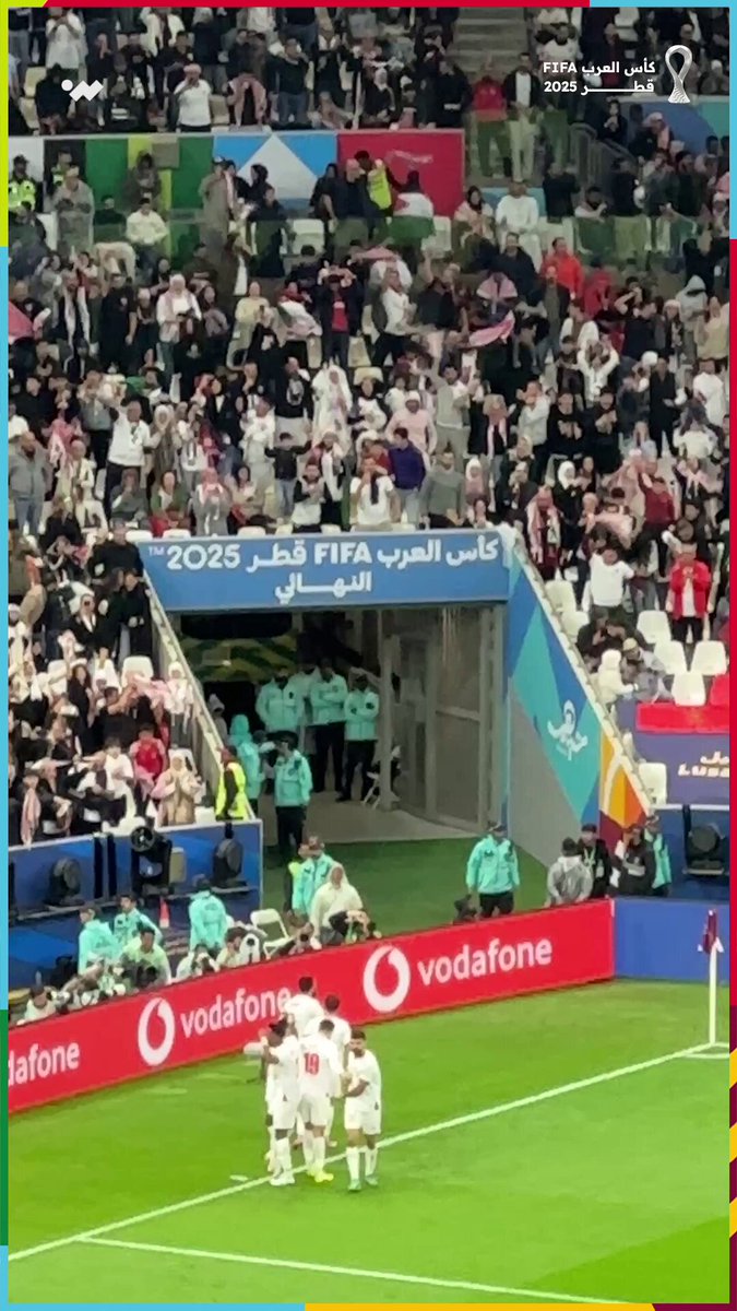 استاد لوسيل يهتز بصخب النشامى بعد تسجيل علي علوان لهدف التعادل 