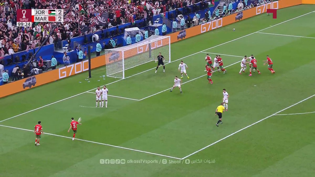 البلاد | كأس العرب حمدالله يمنح التقدم للمغرب بتسجيله الهدف الثالث في الدقيقة 100. الأردن 2 3 المغرب صحيفة البلاد | كأس العرب2025 | | الأردن المغرب | 