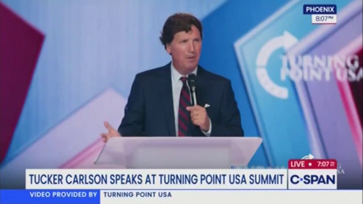 🚨 BOMBSHELL at AmFest: Dead silence from the TPUSA crowd as Tucker Carlson spends his entire spe...