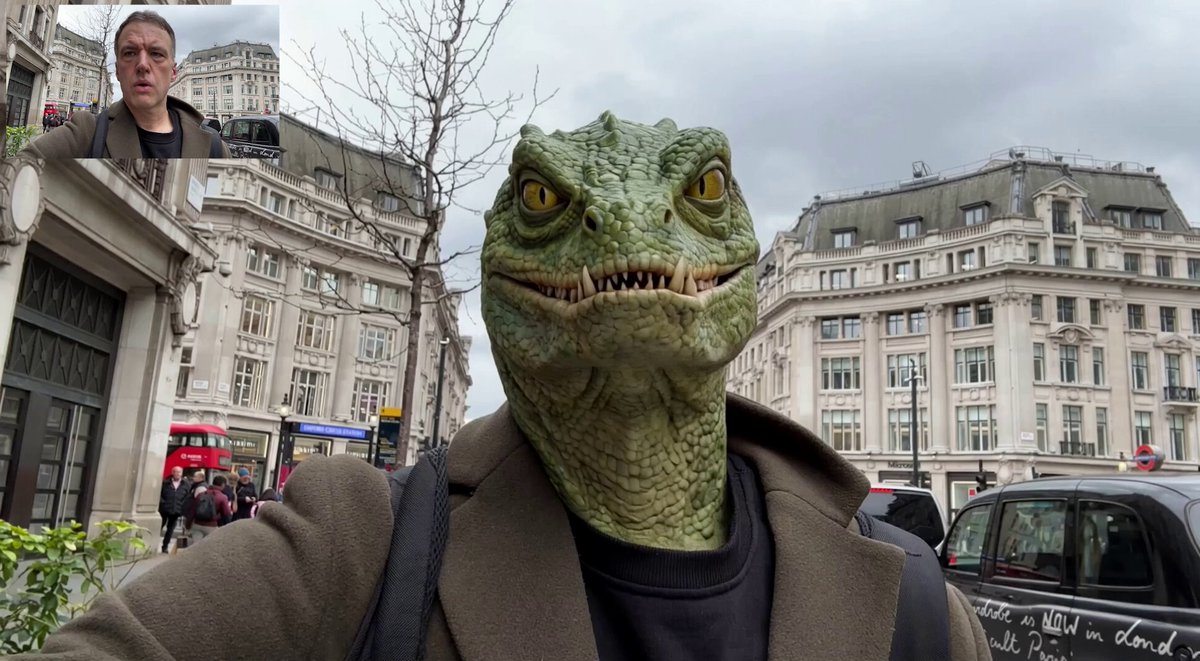 Kling O1 lizard Harry swap