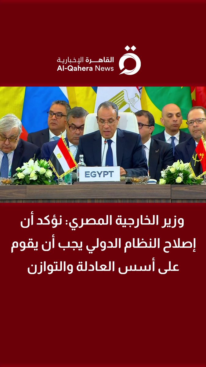 وزير الخارجية المصري: نؤكد أن إصلاح النظام الدولي يجب أن يقوم على أسس العادلة والتوازن 
