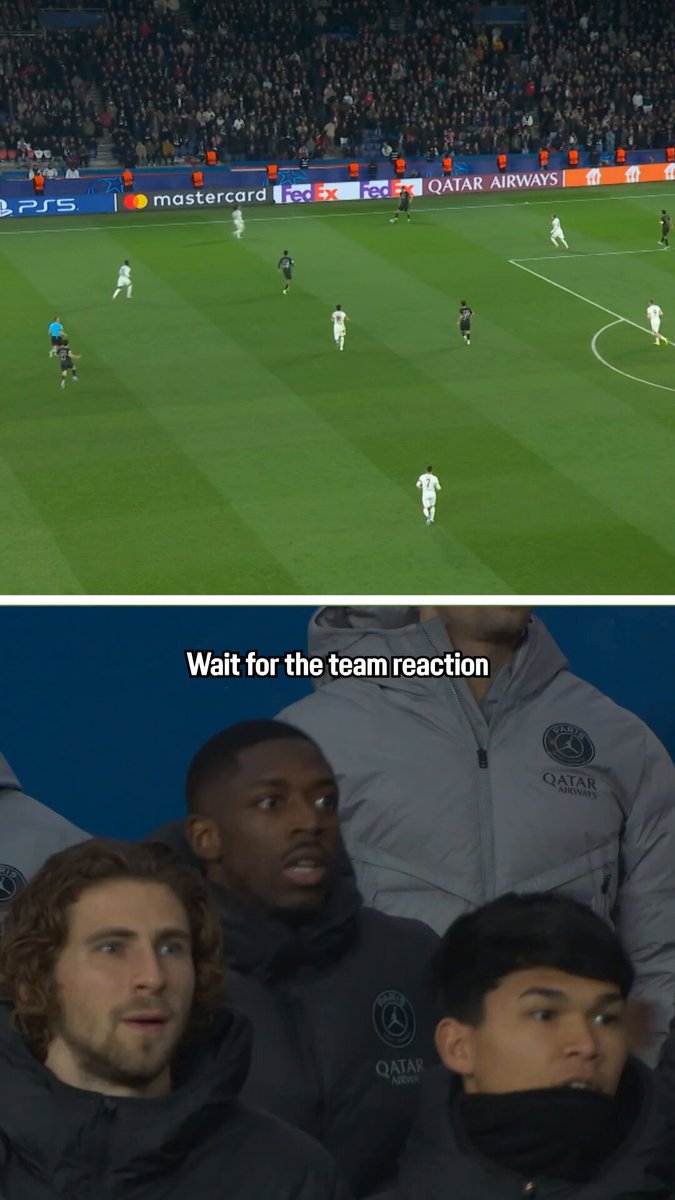 رد فعل مثالي من نجوم باريس سان جيرمان الذين يجلسون على مقاعد البدلاء بهدف فريقهم ضد تشيلسي 